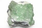 Green Cubic Fluorite Crystals with Phantoms - China #216346-1